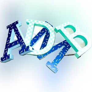 Alphabet Letters (A, B, D, M or W)…